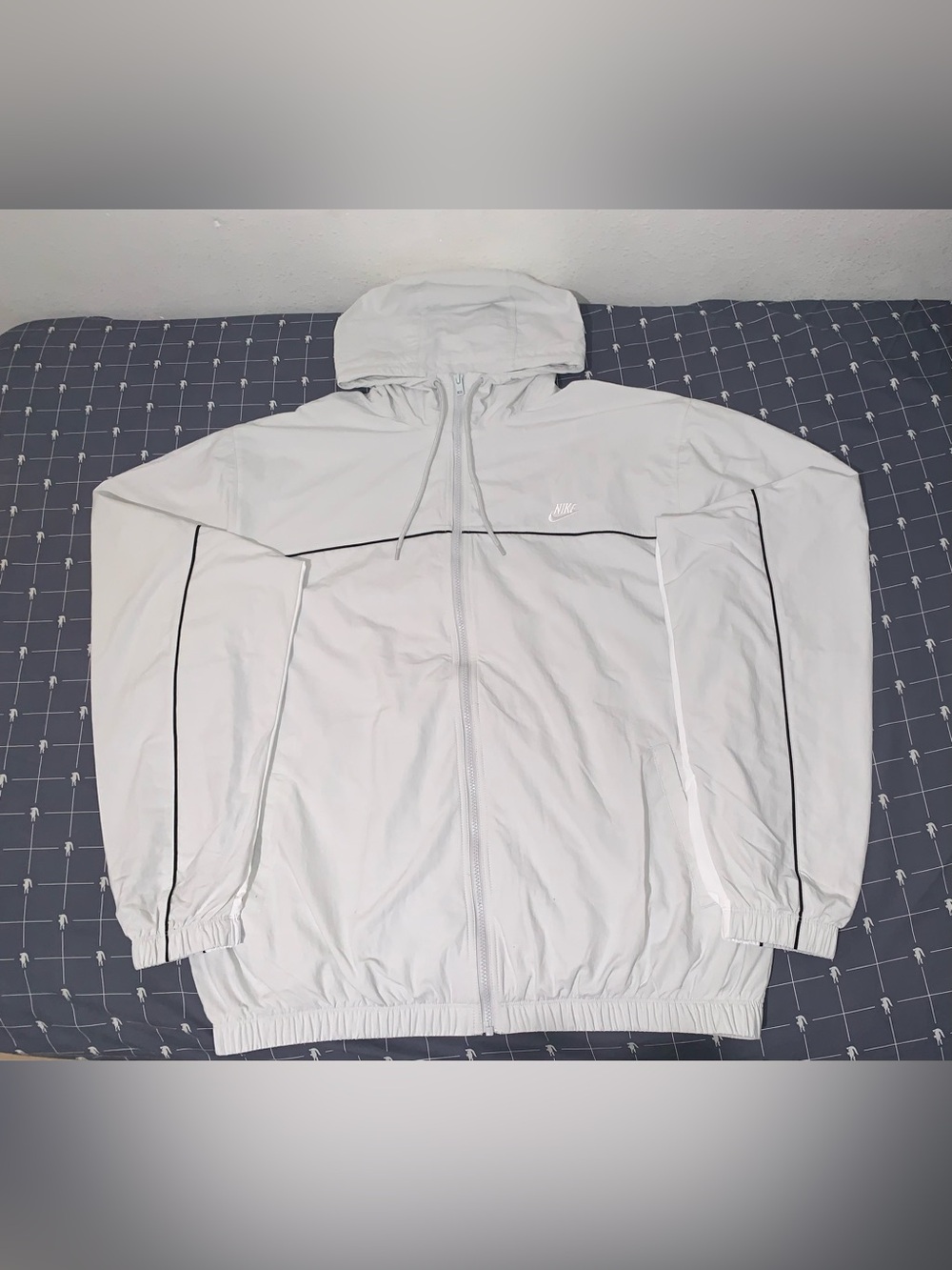Nike Club Athlete Hooded Jacket  Photon Dust/White HJ2012-025 Size: Large-Tall